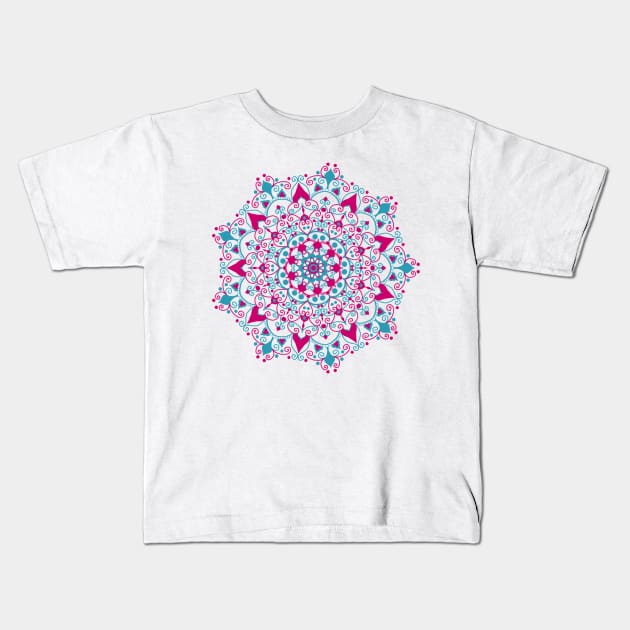 Henna Mandala Kids T-Shirt by Cutthroatdesigns